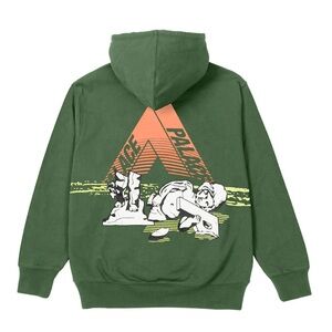 PALACE Fallen City Hoodie Green NWT